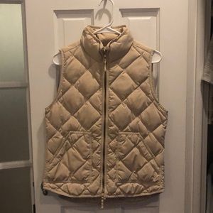 J.Crew Factory Tan Quilted Vest in size Small